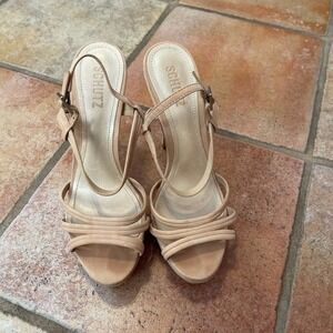 SCHUTZ Blush Strappy High Heel Sandals